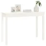 Solid white pine wood console table 110x40x75 cm by vidaXL, Side tables - Ref: Foro24-814240, Price: 74,19 €, Discount: %