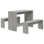 Set de comedor 3 pzas madera de ingeniería gris Sonoma de vidaXL, muebles para cocinas y comedores - Ref: Foro24-812970, Prec...