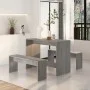Set de comedor 3 pzas madera de ingeniería gris Sonoma de vidaXL, muebles para cocinas y comedores - Ref: Foro24-812970, Prec...