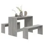 Set de comedor 3 pzas madera de ingeniería gris Sonoma de vidaXL, muebles para cocinas y comedores - Ref: Foro24-812970, Prec...