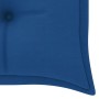 Banco Batavia con cojín azul madera maciza de teca 150 cm de vidaXL, Bancos de jardín - Ref: Foro24-3100851, Precio: 254,14 €...