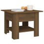 Oak brown engineered wood coffee table 55x55x42 cm by vidaXL, Coffee table - Ref: Foro24-813079, Price: 43,35 €, Discount: %