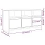 Eiche geräuchert Holzwerkstoff TV-Ständer 102x37,5x52,5cm von vidaXL, TV-Möbel - Ref: Foro24-813023, Preis: 66,04 €, Rabatt: %