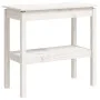 Konsolentisch aus massivem weißem Kiefernholz, 80 x 40 x 75 cm von vidaXL, Seitentische - Ref: Foro24-814305, Preis: 68,20 €,...