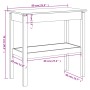 Konsolentisch aus massivem weißem Kiefernholz, 80 x 40 x 75 cm von vidaXL, Seitentische - Ref: Foro24-814305, Preis: 69,14 €,...