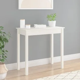 Solid white pine wood console table 80x40x75 cm by vidaXL, Side tables - Ref: Foro24-814245, Price: 60,89 €, Discount: %