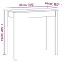 Konsolentisch aus massivem weißem Kiefernholz 80x40x75 cm von vidaXL, Seitentische - Ref: Foro24-814245, Preis: 62,25 €, Raba...