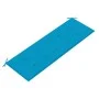 Banco Batavia con cojín azul madera maciza de teca 150 cm de vidaXL, Bancos de jardín - Ref: Foro24-3100830, Precio: 238,32 €...