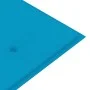 Banco Batavia con cojín azul madera maciza de teca 150 cm de vidaXL, Bancos de jardín - Ref: Foro24-3100830, Precio: 238,32 €...