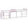 TV-Schrank aus massivem weißem Kiefernholz, 176 x 37 x 47,5 cm von vidaXL, TV-Möbel - Ref: Foro24-814320, Preis: 207,39 €, Ra...