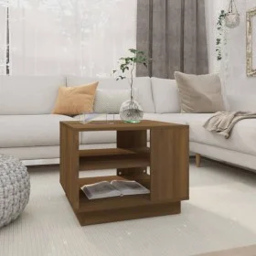Oak brown engineered wood coffee table 55x55x43 cm by vidaXL, Coffee table - Ref: Foro24-813088, Price: 43,96 €, Discount: %