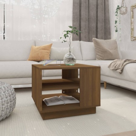 Oak brown engineered wood coffee table 55x55x43 cm by vidaXL, Coffee table - Ref: Foro24-813088, Price: 44,44 €, Discount: %
