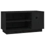 TV cabinet solid black pine wood 80x35x40.5 cm by vidaXL, TV Furniture - Ref: Foro24-814408, Price: 51,95 €, Discount: %