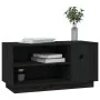 TV cabinet solid black pine wood 80x35x40.5 cm by vidaXL, TV Furniture - Ref: Foro24-814408, Price: 51,95 €, Discount: %