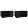 Mueble de TV madera maciza de pino negro 80x35x40,5 cm de vidaXL, Muebles TV - Ref: Foro24-814408, Precio: 51,95 €, Descuento: %