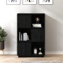 Hohe Anrichte aus massivem Kiefernholz schwarz 74x35x117 cm von vidaXL, Sideboards - Ref: Foro24-814368, Preis: 114,10 €, Rab...