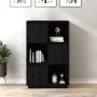 Hohe Anrichte aus massivem Kiefernholz schwarz 74x35x117 cm von vidaXL, Sideboards - Ref: Foro24-814368, Preis: 112,68 €, Rab...