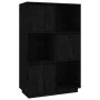 Tall solid black pine wood sideboard 74x35x117 cm by vidaXL, Sideboards - Ref: Foro24-814368, Price: 112,68 €, Discount: %