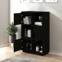 Hohe Anrichte aus massivem Kiefernholz schwarz 74x35x117 cm von vidaXL, Sideboards - Ref: Foro24-814368, Preis: 112,68 €, Rab...