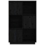 Hohe Anrichte aus massivem Kiefernholz schwarz 74x35x117 cm von vidaXL, Sideboards - Ref: Foro24-814368, Preis: 114,10 €, Rab...