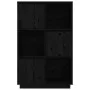 Hohe Anrichte aus massivem Kiefernholz schwarz 74x35x117 cm von vidaXL, Sideboards - Ref: Foro24-814368, Preis: 112,68 €, Rab...