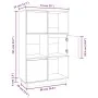 Hohe Anrichte aus massivem Kiefernholz schwarz 74x35x117 cm von vidaXL, Sideboards - Ref: Foro24-814368, Preis: 112,68 €, Rab...