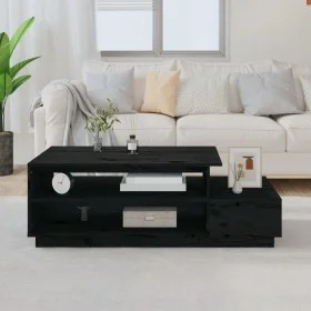 Couchtisch aus massivem schwarzem Kiefernholz, 120 x 50 x 40,5 cm von vidaXL, Couchtisch - Ref: Foro24-814418, Preis: 132,52 ...