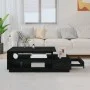 Solid black pine wood coffee table 120x50x40.5 cm by vidaXL, Coffee table - Ref: Foro24-814418, Price: 134,23 €, Discount: %