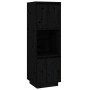 Tall solid black pine wood sideboard 38x35x117 cm by vidaXL, Sideboards - Ref: Foro24-814363, Price: 69,65 €, Discount: %