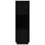 Tall solid black pine wood sideboard 38x35x117 cm by vidaXL, Sideboards - Ref: Foro24-814363, Price: 69,65 €, Discount: %