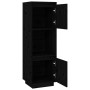 Tall solid black pine wood sideboard 38x35x117 cm by vidaXL, Sideboards - Ref: Foro24-814363, Price: 69,65 €, Discount: %