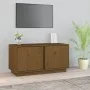 TV cabinet solid pine wood honey brown 80x35x40.5 cm by vidaXL, TV Furniture - Ref: Foro24-814472, Price: 50,58 €, Discount: %