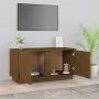 TV cabinet solid pine wood honey brown 80x35x40.5 cm by vidaXL, TV Furniture - Ref: Foro24-814472, Price: 50,58 €, Discount: %