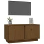 TV cabinet solid pine wood honey brown 80x35x40.5 cm by vidaXL, TV Furniture - Ref: Foro24-814472, Price: 50,58 €, Discount: %