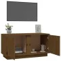 TV cabinet solid pine wood honey brown 80x35x40.5 cm by vidaXL, TV Furniture - Ref: Foro24-814472, Price: 50,58 €, Discount: %