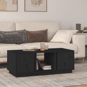 Couchtisch aus massivem schwarzem Kiefernholz, 110 x 50 x 40 cm von vidaXL, Couchtisch - Ref: Foro24-814428, Preis: 84,76 €, ...