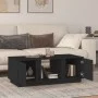Solid black pine wood coffee table 110x50x40 cm by vidaXL, Coffee table - Ref: Foro24-814428, Price: 84,76 €, Discount: %
