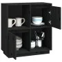 Aparador de madera maciza de pino negro 74x35x80 cm de vidaXL, Aparadores - Ref: Foro24-814353, Precio: 58,78 €, Descuento: %