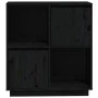 Sideboard aus massivem schwarzem Kiefernholz, 74 x 35 x 80 cm von vidaXL, Sideboards - Ref: Foro24-814353, Preis: 58,78 €, Ra...