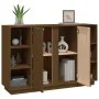 Honey brown solid pine wood sideboard 120x35x80 cm by vidaXL, Sideboards - Ref: Foro24-814502, Price: 119,68 €, Discount: %