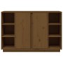 Honey brown solid pine wood sideboard 120x35x80 cm by vidaXL, Sideboards - Ref: Foro24-814502, Price: 120,78 €, Discount: %