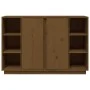 Honey brown solid pine wood sideboard 120x35x80 cm by vidaXL, Sideboards - Ref: Foro24-814502, Price: 119,68 €, Discount: %