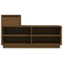Honigbrauner Kiefer Massivholz-Schuhschrank 110x34x61 cm von vidaXL, Schuhregale und Schuhorganisatoren - Ref: Foro24-814452,...