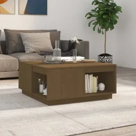 Massiver Couchtisch aus honigbraunem Kiefernholz, 80 x 81 x 36,5 cm von vidaXL, Couchtisch - Ref: Foro24-814527, Preis: 91,19...
