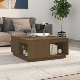 Solid honey brown pine wood coffee table 80x81x36.5 cm by vidaXL, Coffee table - Ref: Foro24-814527, Price: 92,02 €, Discount: %