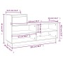 Mueble zapatero de madera maciza pino marrón miel 110x34x61 cm de vidaXL, Zapateros y organizadores de calzado - Ref: Foro24-...