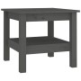 Solid gray pine wood coffee table 45x45x40 cm by vidaXL, Coffee table - Ref: Foro24-814266, Price: 53,71 €, Discount: %