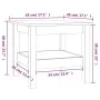 Couchtisch aus massivem Kiefernholz grau 45x45x40 cm von vidaXL, Couchtisch - Ref: Foro24-814266, Preis: 53,00 €, Rabatt: %