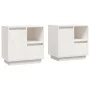 Zwei Nachttische aus massivem Kiefernholz 50x34x50 cm von vidaXL, Nachttische - Ref: Foro24-814482, Preis: 126,94 €, Rabatt: %