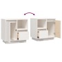 Mesitas de noche 2 uds madera maciza pino blanco 50x34x50 cm by vidaXL, Nightstands - Ref: Foro24-814482, Price: 128,54 €, Di...